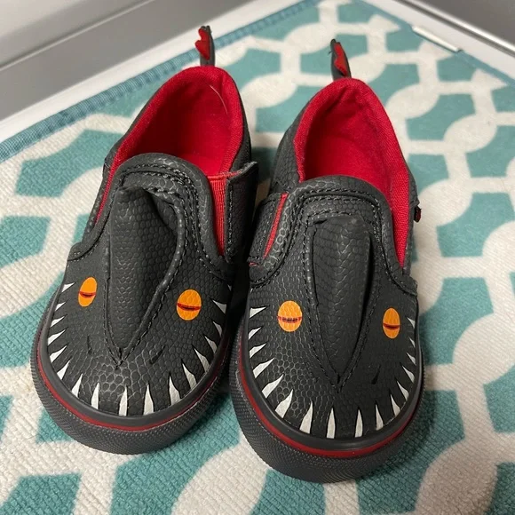 Vans Slip On Vans Dinosaur Shoes Toddler Vans Green Triceratops